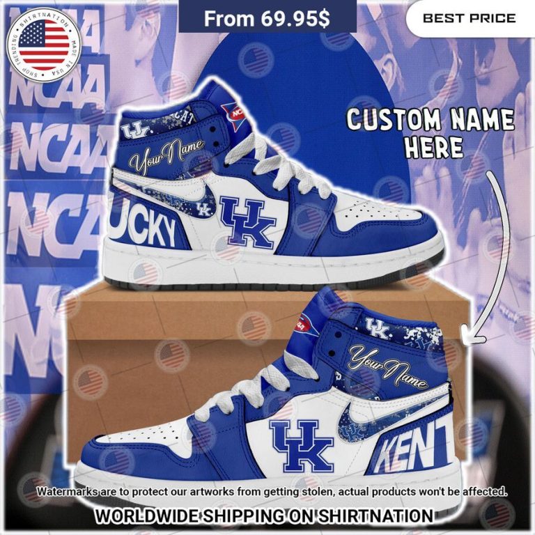 Kentucky Wildcats Custom Air Jordan 1 Natural and awesome