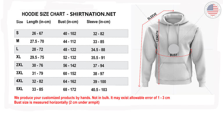 zM0FHOSu Hoodie Size Chart Shirtnation