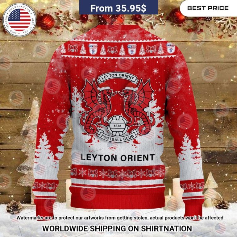 Leyton Orient Christmas Sweater Eye soothing picture dear