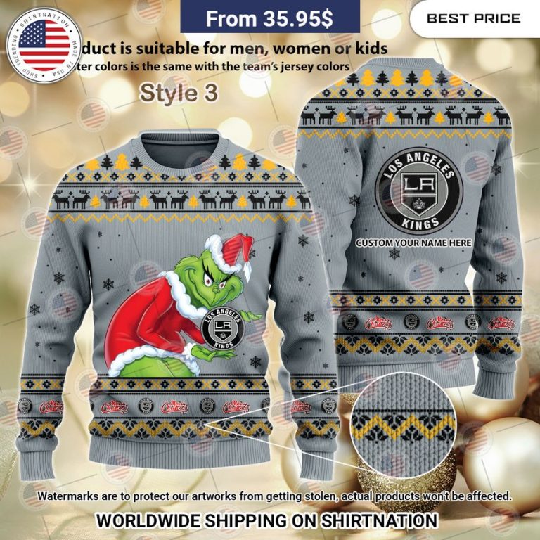 Los Angeles Kings Grinch Sweater Damn good