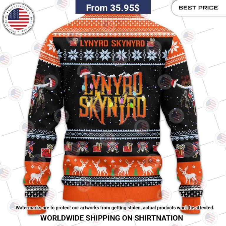 Lynyrd Skynyrd Merry Christmas Sweater Hundred million dollar smile bro