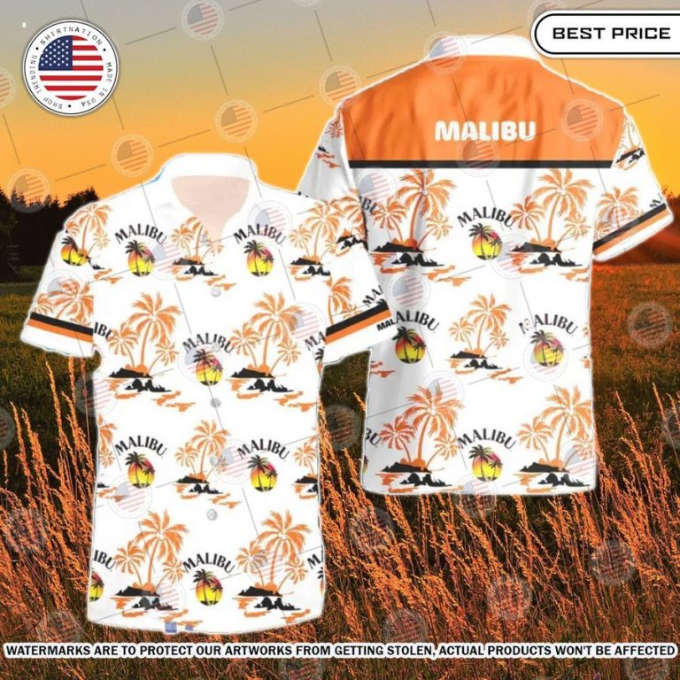 malibu rum summer beach coconut hawaiian shirt 1