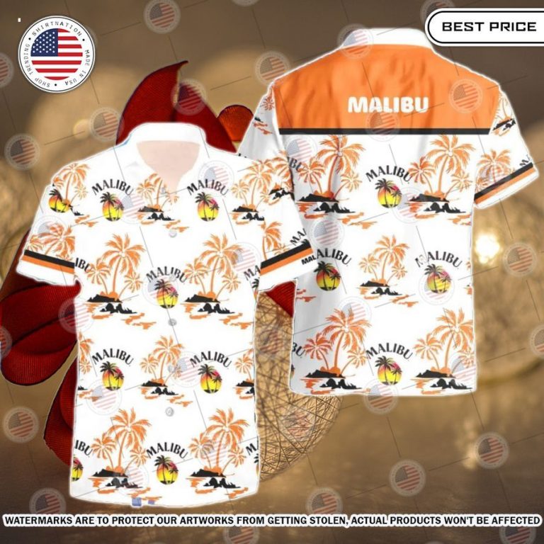 Malibu Rum Summer Beach Coconut Hawaiian Shirt Rejuvenating picture