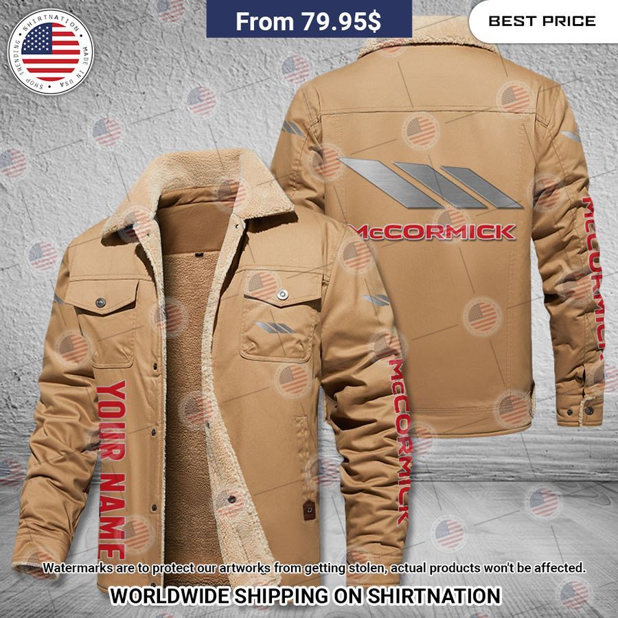 McCormick Custom Name Fleece Leather Jacket Awesome Pic guys
