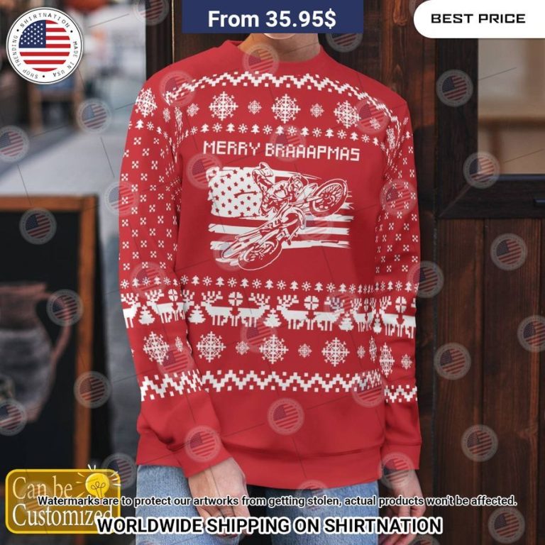 Merry Brapppppmas US Flag Custom Sweater You guys complement each other