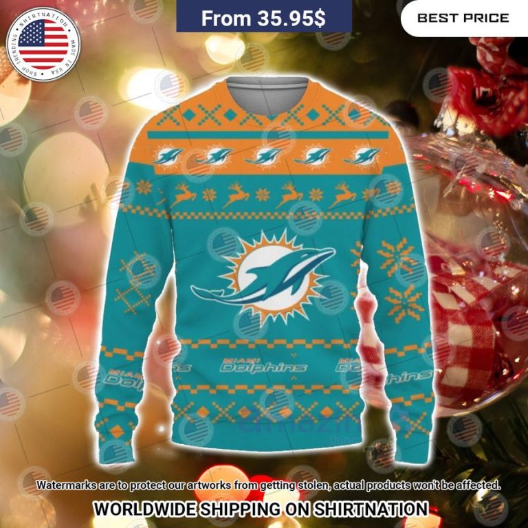 Miami Dolphins Christmas Sweater Loving, dare I say?