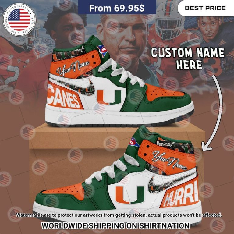 Miami Hurricanes Custom Air Jordan 1 Heroine