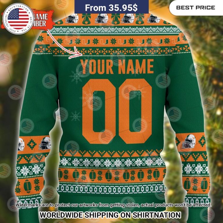 Miami Hurricanes Mickey Mouse Christmas Sweater Pic of the century