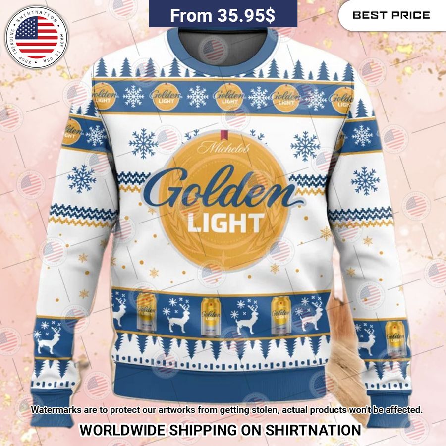 Michelob Golden Light Ugly Christmas Sweater She has grown up know