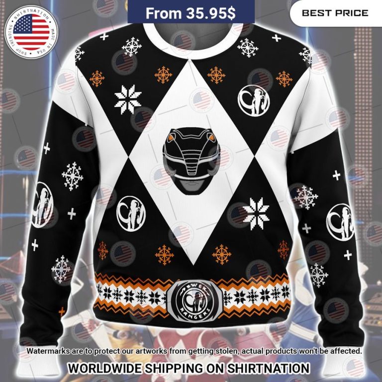 Mighty Morphin Power Rangers Black Sweater Royal Pic of yours