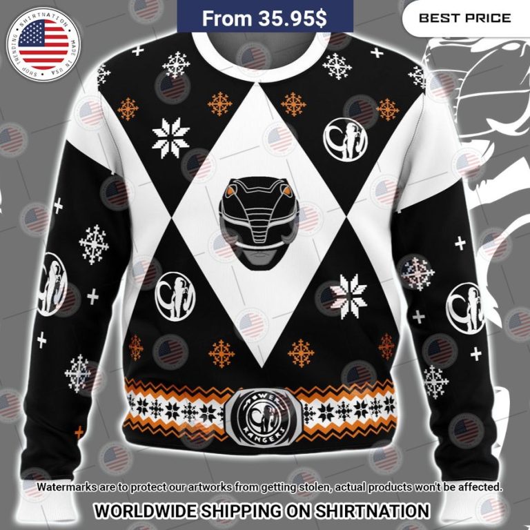 Mighty Morphin Power Rangers Black Sweater Good one dear