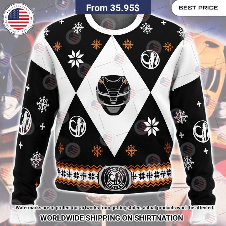 Mighty Morphin Power Rangers Black Sweater Sizzling