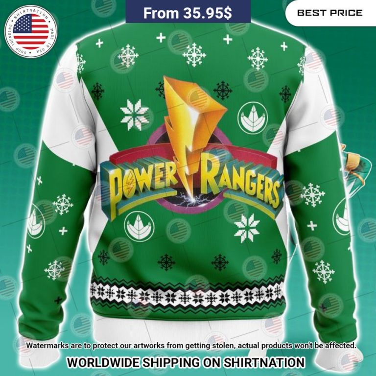 Mighty Morphin Power Rangers Green Sweater Wow, cute pie