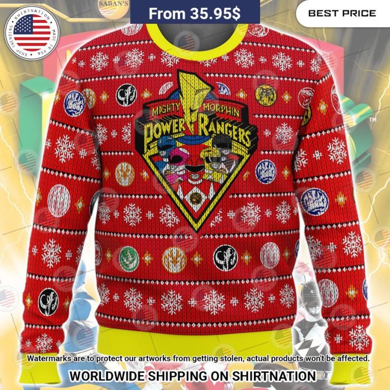 Mighty Morphin Power Rangers Sweater Wow, cute pie