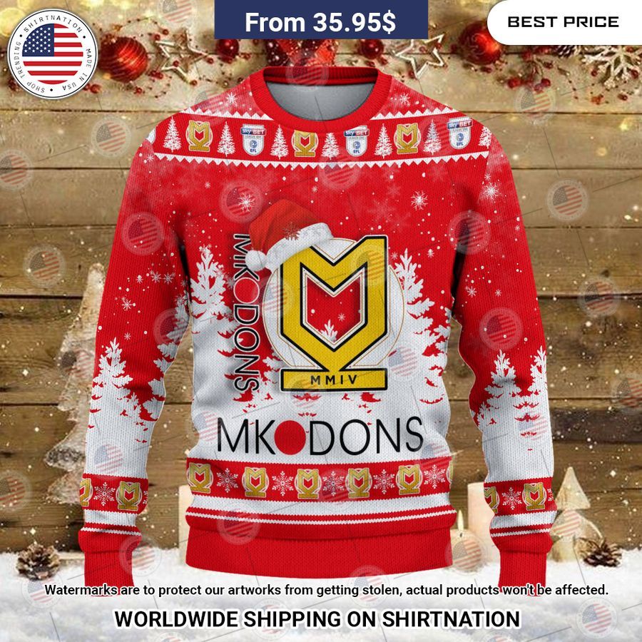 Milton Keynes Dons Christmas Sweater Cuteness overloaded