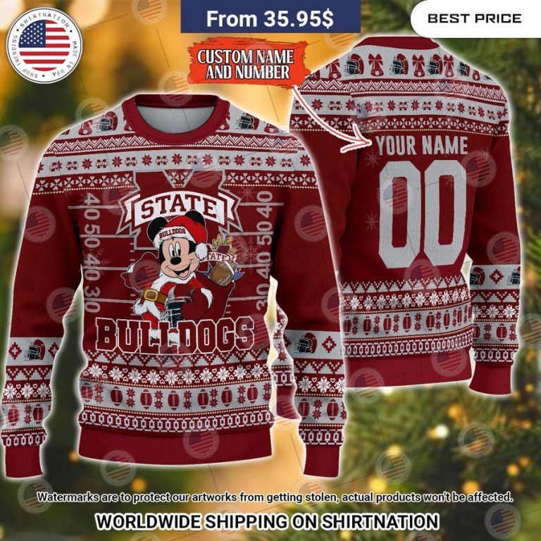 Mississippi State Bulldogs Mickey Mouse Christmas Sweater Good look mam