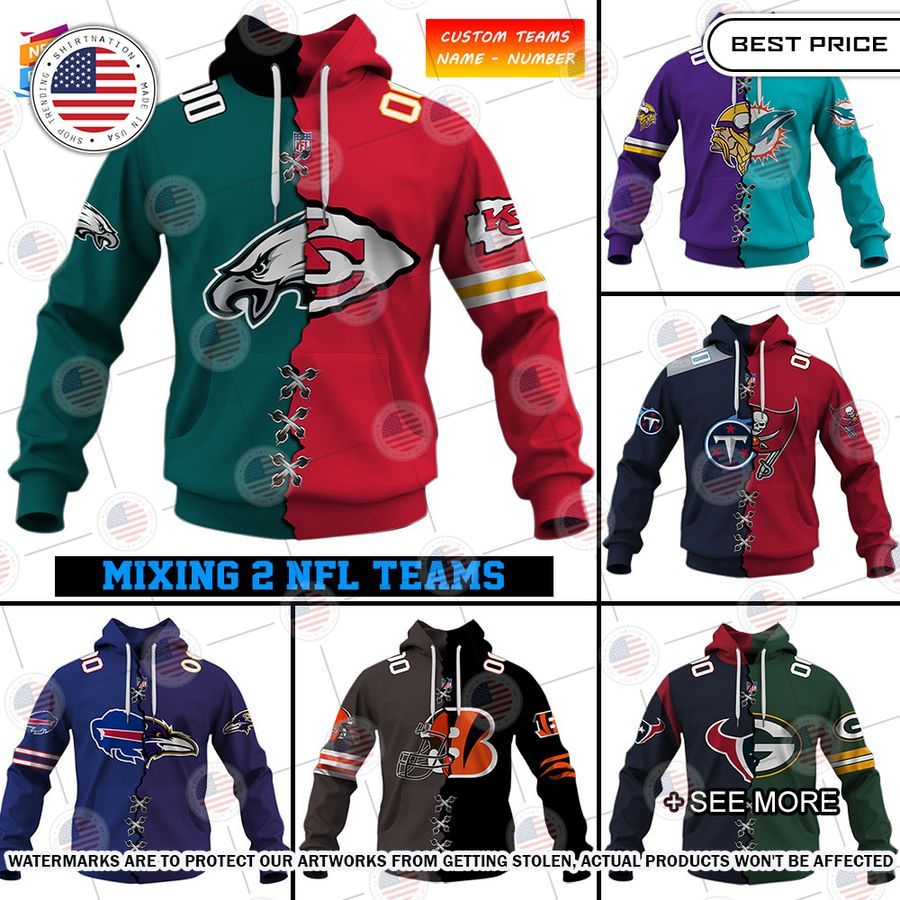 Mix 2 NFL Teams Hoodie Looking Gorgeous and This picture made my day.