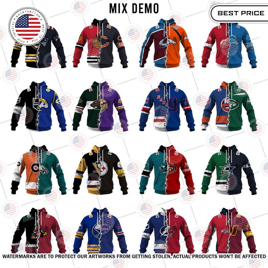Mix NFL and NHL customized team Hoodie You guys complement each other