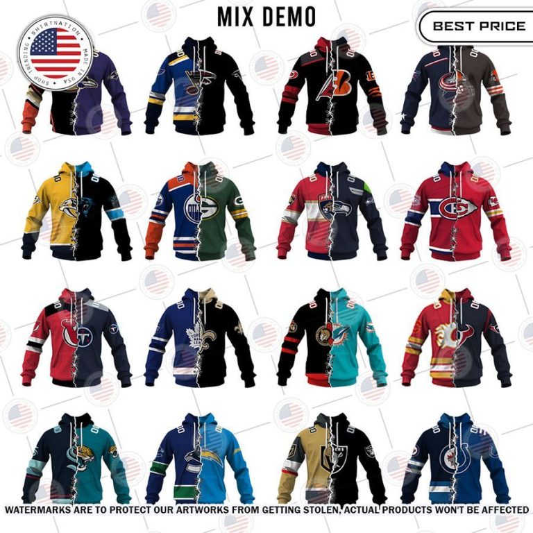 Mix NFL and NHL customized team Hoodie Wow! This is gracious