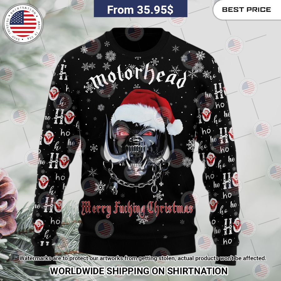 Motorhead Merry Fucking Christmas Sweater It is too funny