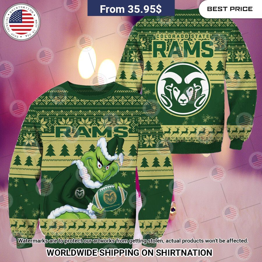 NEW Colorado State Rams Grinch Christmas Sweater Best click of yours