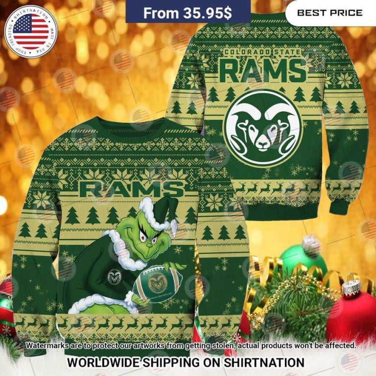 NEW Colorado State Rams Grinch Christmas Sweater You are always best dear