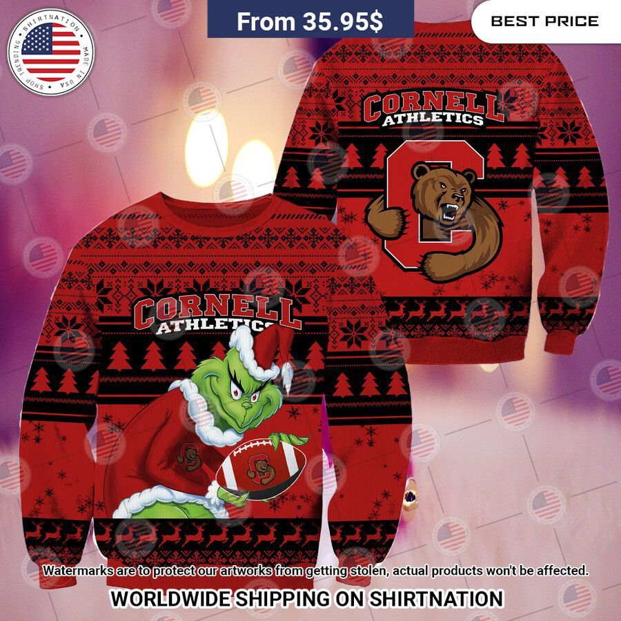 NEW Cornell Big Red Grinch Christmas Sweater My favourite picture of yours