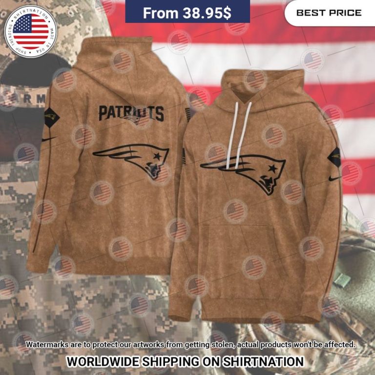 New England Patriots 2023 Salute To Service Hoodie Stand easy bro