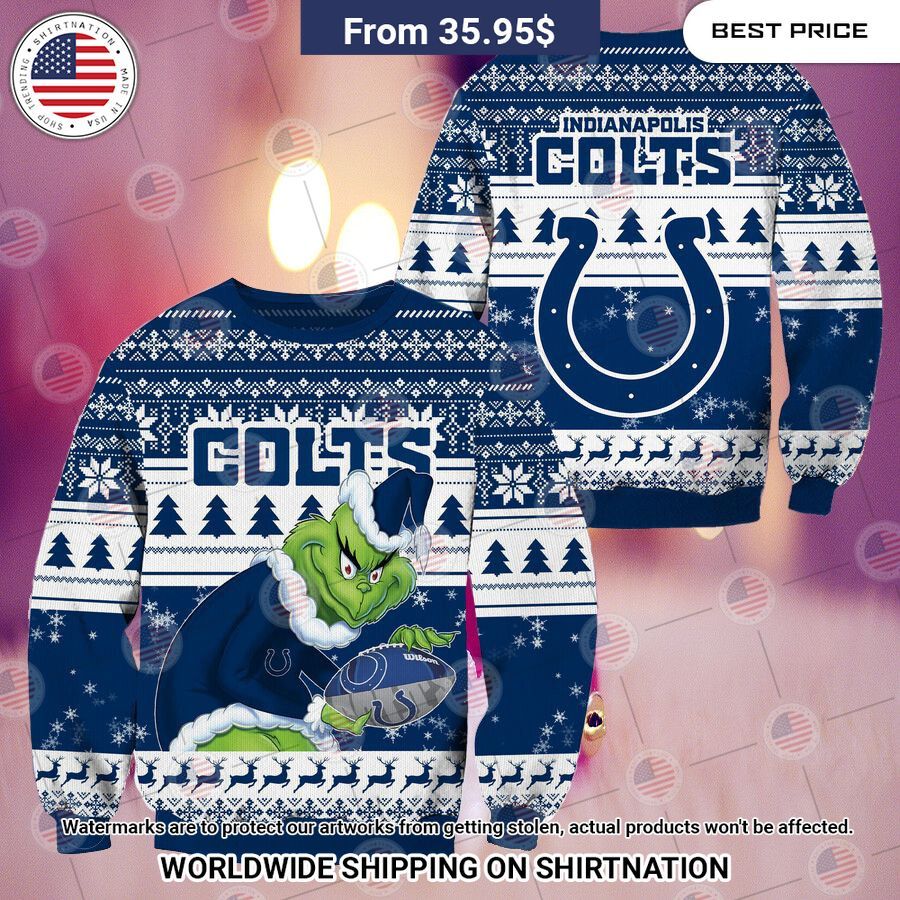 NEW Indianapolis Colts Grinch Christmas Sweater Is this your new friend?