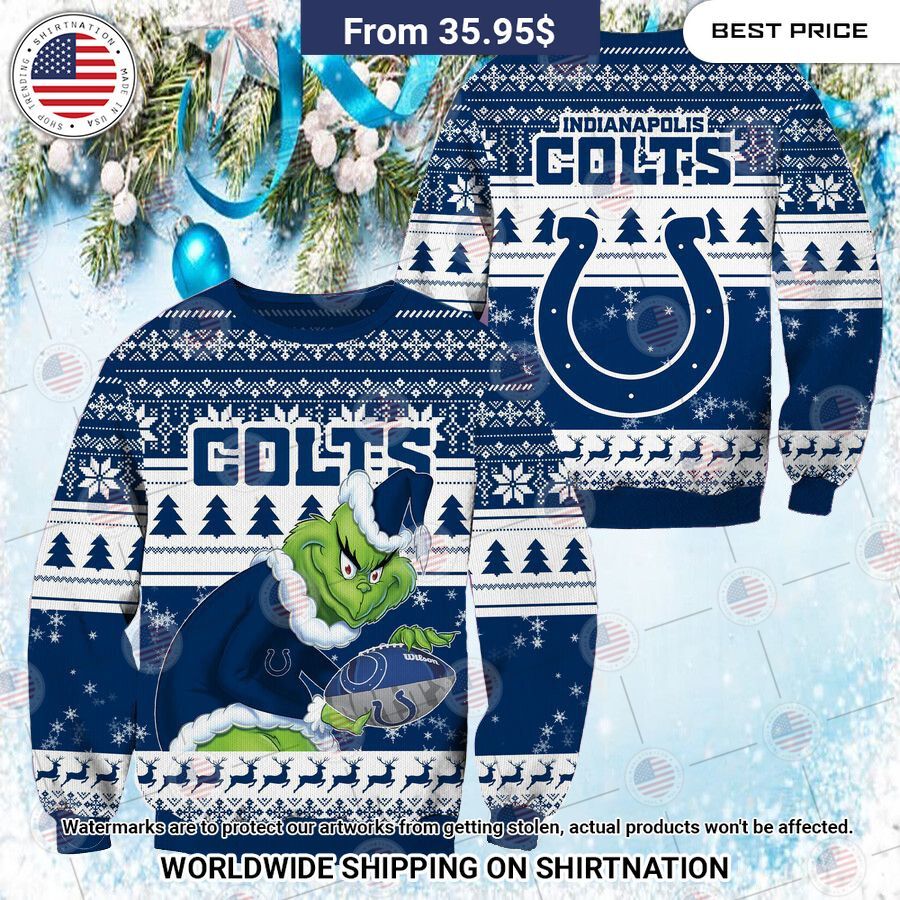 NEW Indianapolis Colts Grinch Christmas Sweater You are always best dear