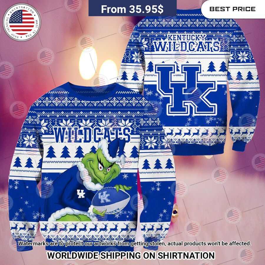 NEW Kentucky Wildcats Grinch Christmas Sweater Good look mam