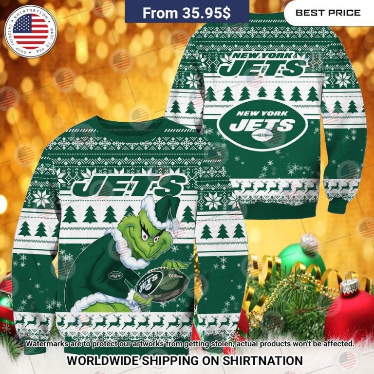 NEW New York Jets Grinch Christmas Sweater My favourite picture of yours