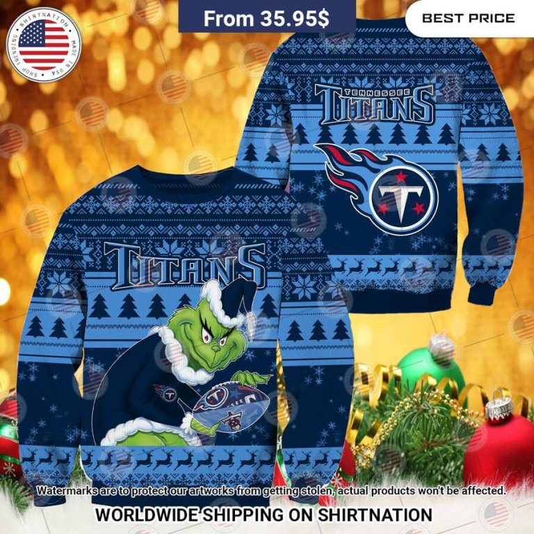 NEW Tennessee Titans Grinch Christmas Sweater Best click of yours