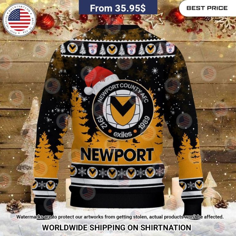 Newport County Christmas Sweater Wow, cute pie