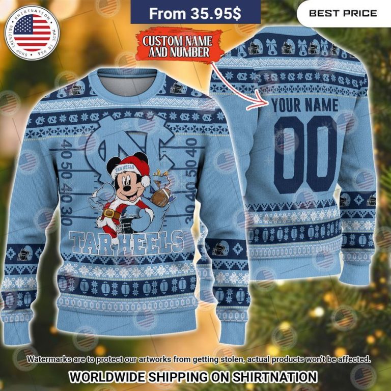 North Carolina Tar Heels Mickey Mouse Christmas Sweater Trending picture dear