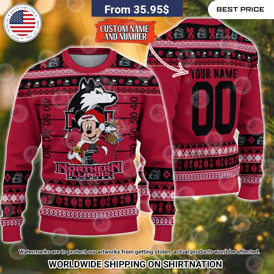 Northern Illinois Huskies Mickey Mouse Christmas Sweater Stunning