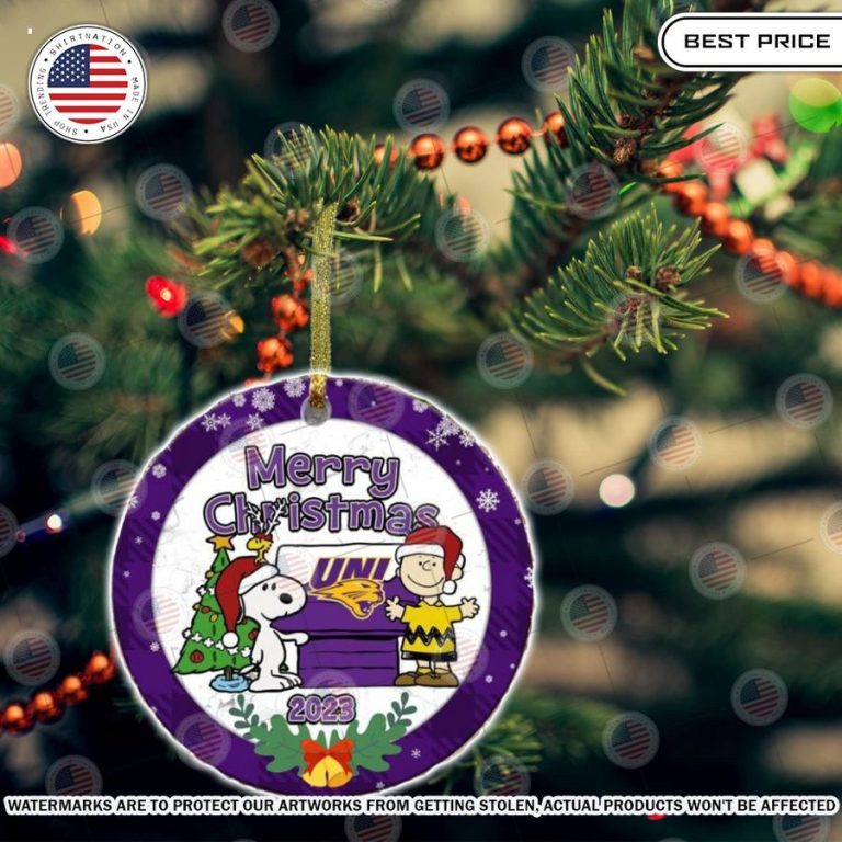 Northern Iowa Snoopy and Charlie Brown Ornament Natural and awesome