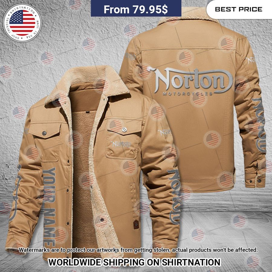 Norton Custom Fleece Leather Jacket Good click