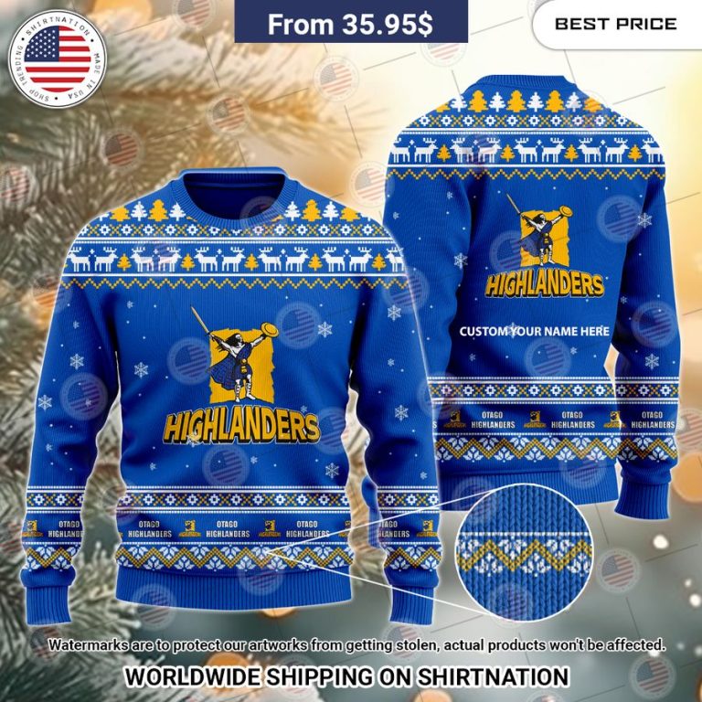 Otago Highlanders Custom Christmas Sweater Such a scenic view ,looks great.