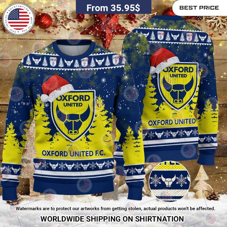 Oxford United Christmas Sweater Selfie expert