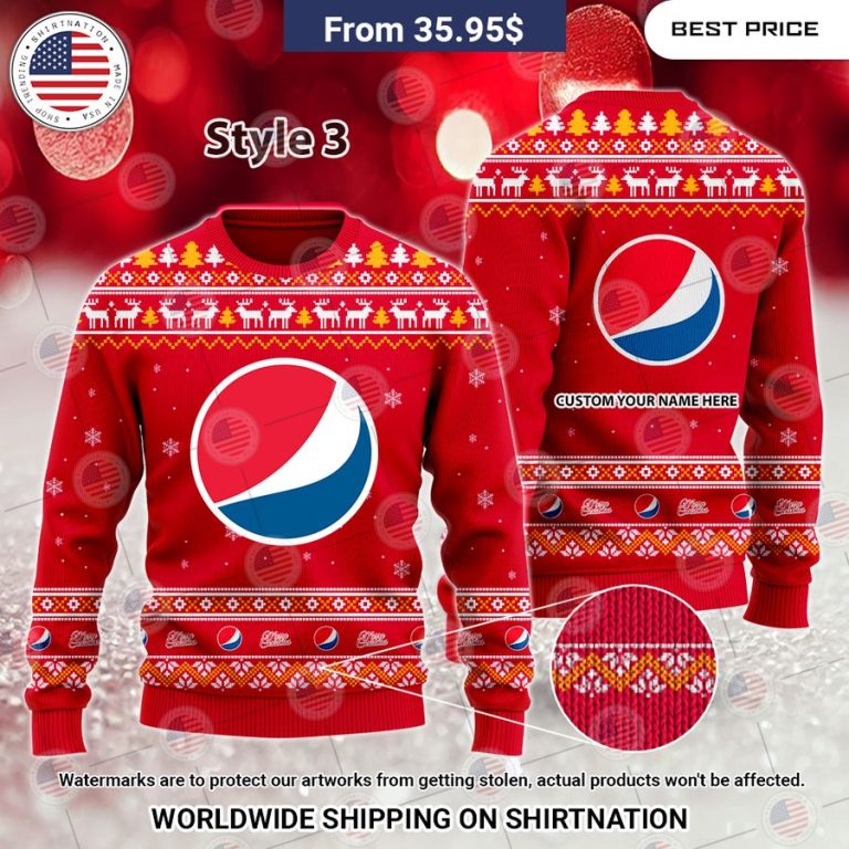 Pepsi Custom Christmas Sweaters I like your dress, it is amazing