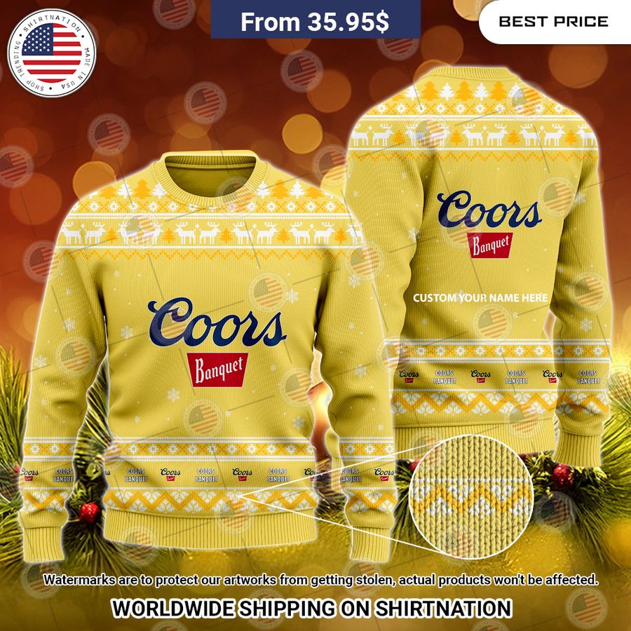 Personalized Coors Banquet Christmas Sweater Cool DP