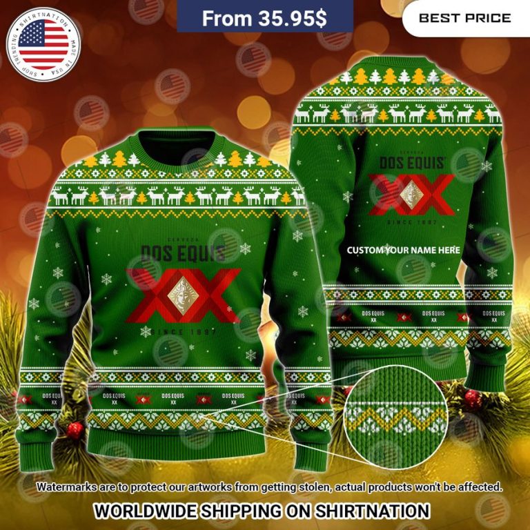 Personalized Dos Equis XX Christmas Sweater Super sober