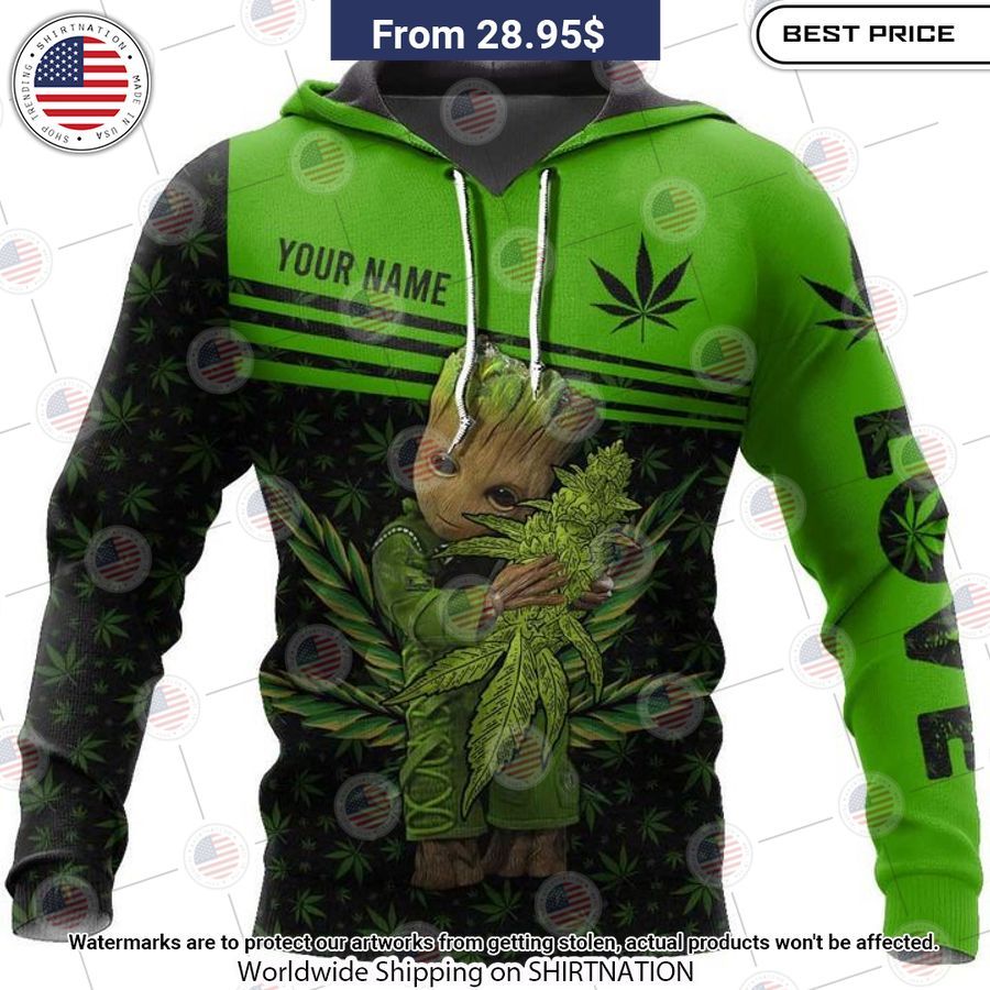 personalized groot love weed hoodie 1 885.jpg