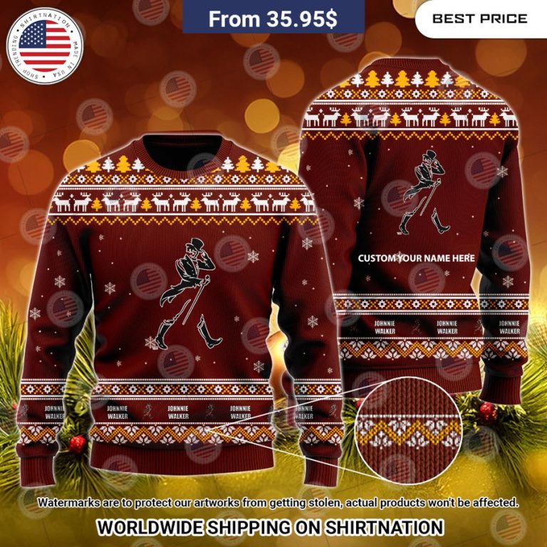 Personalized Johnnie Walker Christmas Sweater My friend and partner