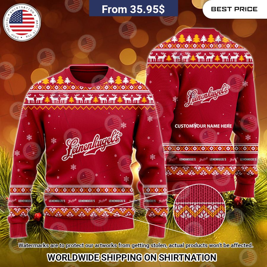 Personalized Leinenkugel'S Christmas Sweater Best couple on earth