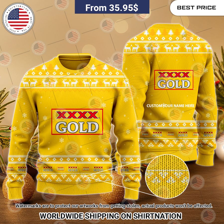 Personalized XXXX Gold Christmas Sweater You tried editing this time?