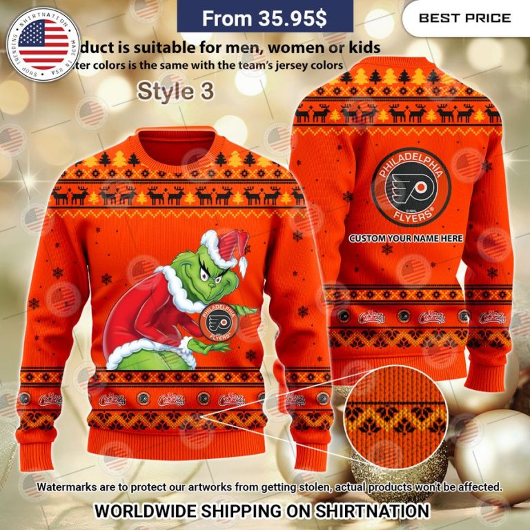 Philadelphia Flyers Grinch Sweater Awesome Pic guys