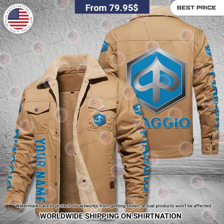 Piaggio Custom Fleece Leather Jacket Oh my God you have put on so much!