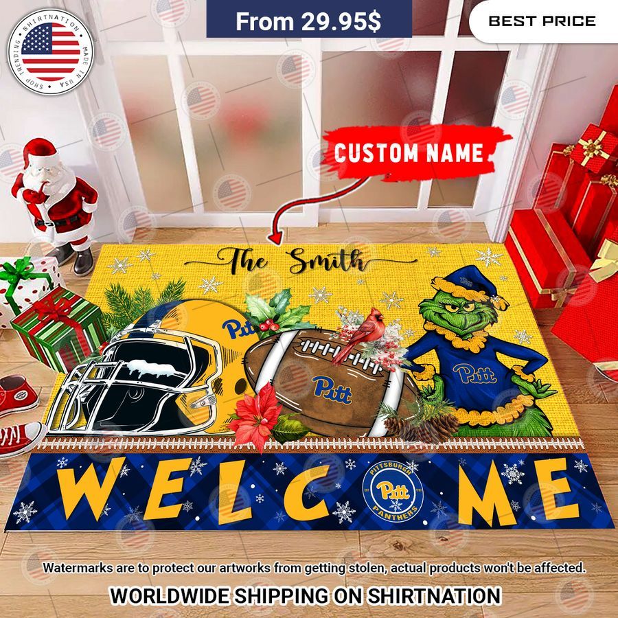 pittsburgh panthers grinch christmas welcome personalized doormat 2 410.jpg